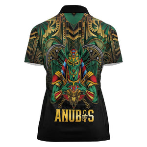Ancient Egypt Women Polo Shirt Anubis Egyptian