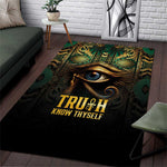 Egypt Eye of Horus Area Rug Golden Ancient Egypt Pattern