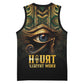 Egypt Eye of Horus Basketball Jersey Golden Ancient Egypt Pattern - African Pride