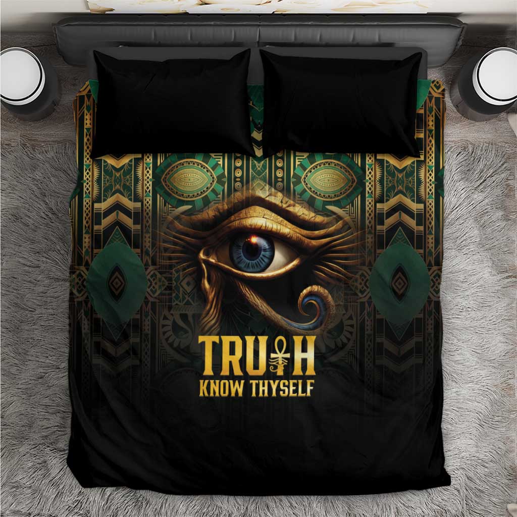 Egypt Eye of Horus Bedding Set Golden Ancient Egypt Pattern