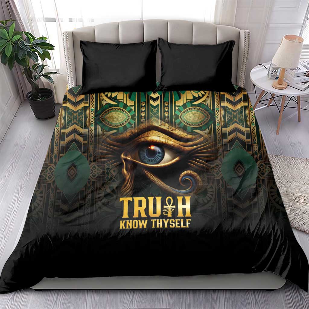 Egypt Eye of Horus Bedding Set Golden Ancient Egypt Pattern