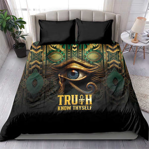 Egypt Eye of Horus Bedding Set Golden Ancient Egypt Pattern