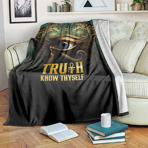 Egypt Eye of Horus Blanket Golden Ancient Egypt Pattern