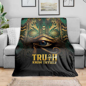 Egypt Eye of Horus Blanket Golden Ancient Egypt Pattern