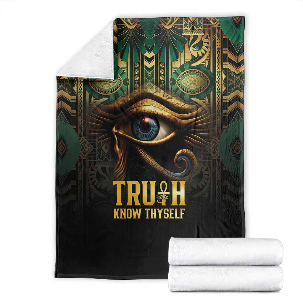 Egypt Eye of Horus Blanket Golden Ancient Egypt Pattern