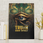 Egypt Eye of Horus Canvas Wall Art Golden Ancient Egypt Pattern