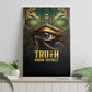 Egypt Eye of Horus Canvas Wall Art Golden Ancient Egypt Pattern