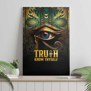 Egypt Eye of Horus Canvas Wall Art Golden Ancient Egypt Pattern