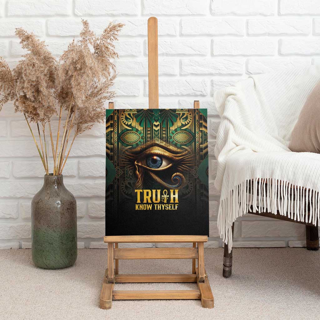 Egypt Eye of Horus Canvas Wall Art Golden Ancient Egypt Pattern