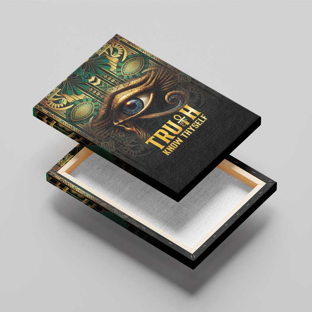 Egypt Eye of Horus Canvas Wall Art Golden Ancient Egypt Pattern