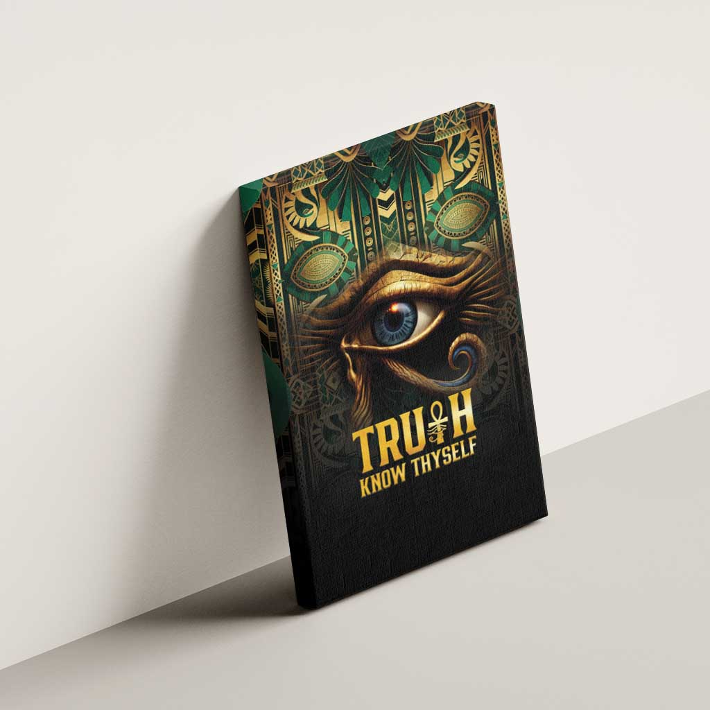 Egypt Eye of Horus Canvas Wall Art Golden Ancient Egypt Pattern