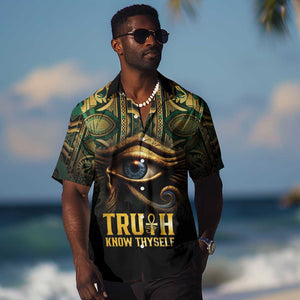 Egypt Eye of Horus Hawaiian Shirt Golden Ancient Egypt Pattern