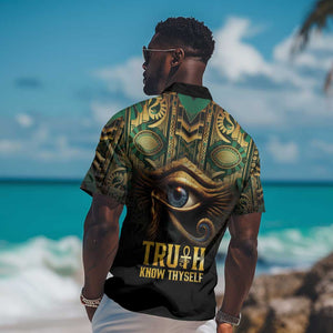Egypt Eye of Horus Hawaiian Shirt Golden Ancient Egypt Pattern
