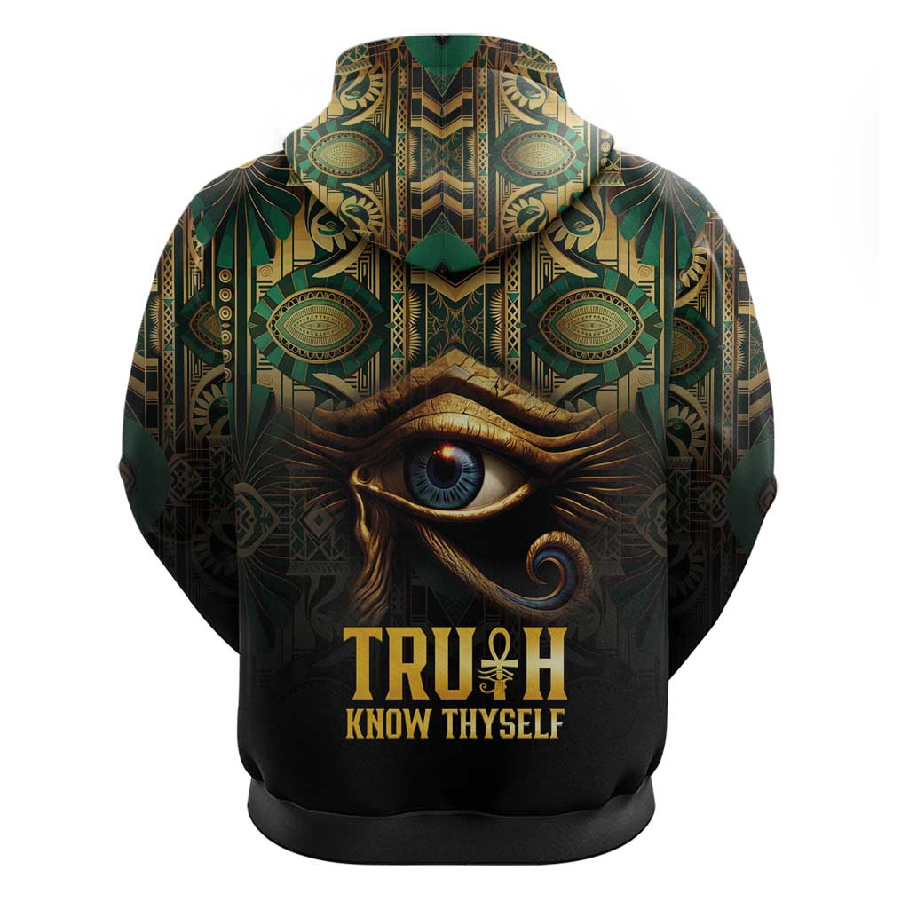 Egypt Eye of Horus Hoodie Golden Ancient Egypt Pattern