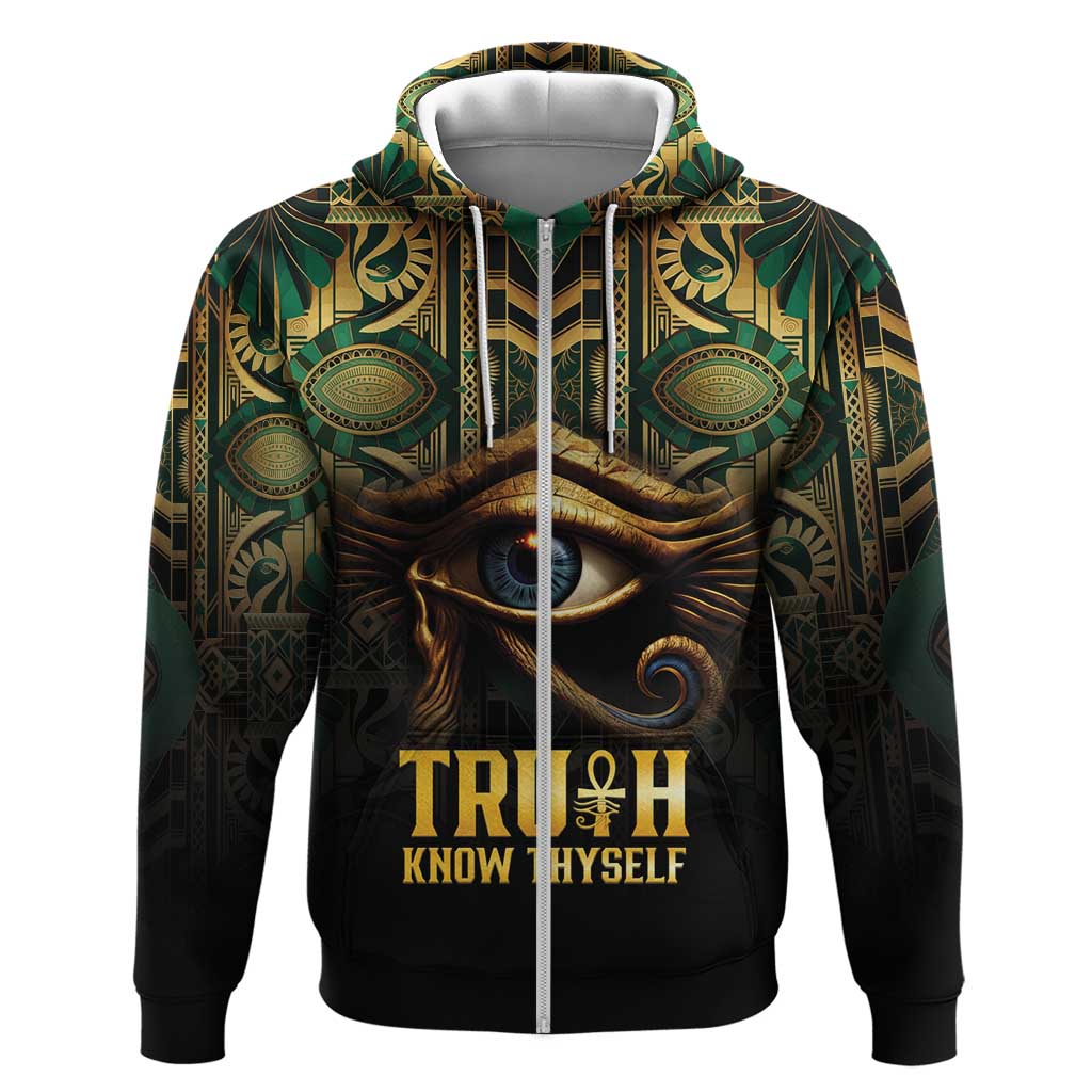Egypt Eye of Horus Hoodie Golden Ancient Egypt Pattern