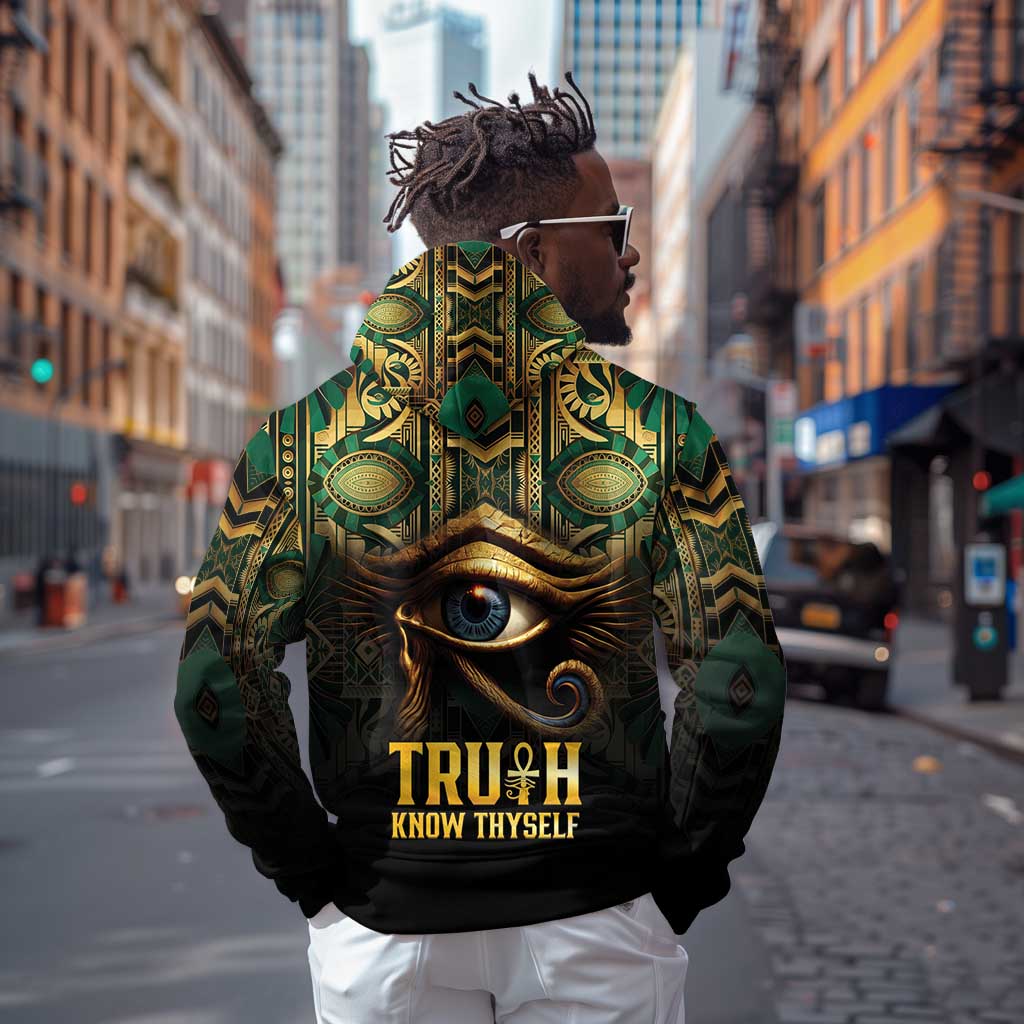 Egypt Eye of Horus Hoodie Golden Ancient Egypt Pattern
