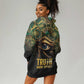 Egypt Eye of Horus Hoodie Dress Golden Ancient Egypt Pattern