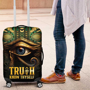 Egypt Eye of Horus Luggage Cover Golden Ancient Egypt Pattern