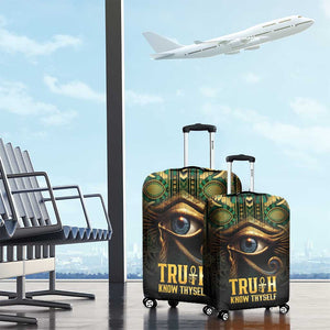 Egypt Eye of Horus Luggage Cover Golden Ancient Egypt Pattern