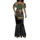 Egypt Eye of Horus Mermaid Dress Golden Ancient Egypt Pattern