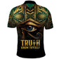 Egypt Eye of Horus Polo Shirt Golden Ancient Egypt Pattern