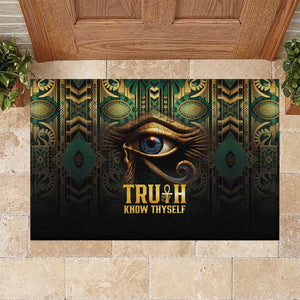 Egypt Eye of Horus Rubber Doormat Golden Ancient Egypt Pattern