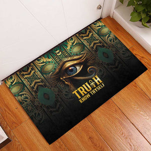 Egypt Eye of Horus Rubber Doormat Golden Ancient Egypt Pattern