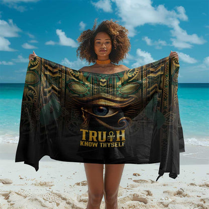 Egypt Eye of Horus Sarong Golden Ancient Egypt Pattern