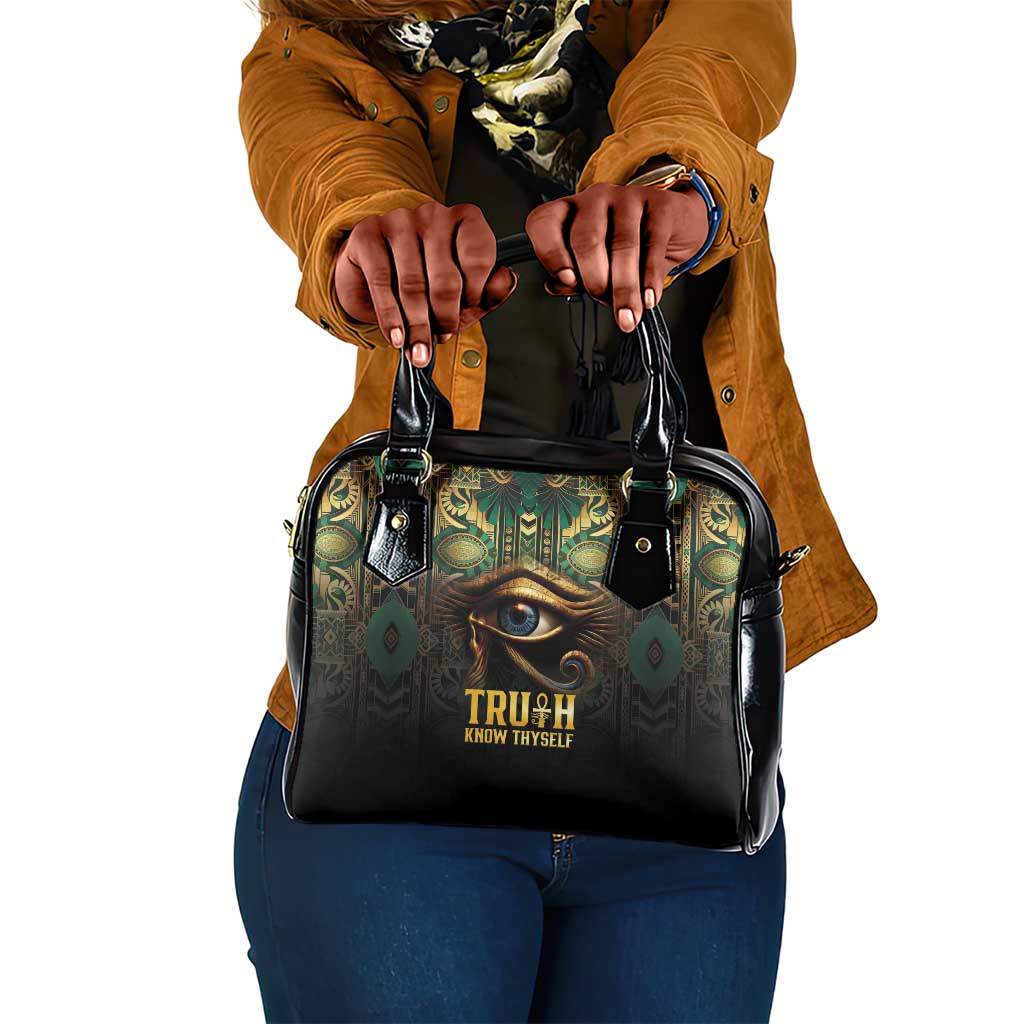Egypt Eye of Horus Shoulder Handbag Golden Ancient Egypt Pattern