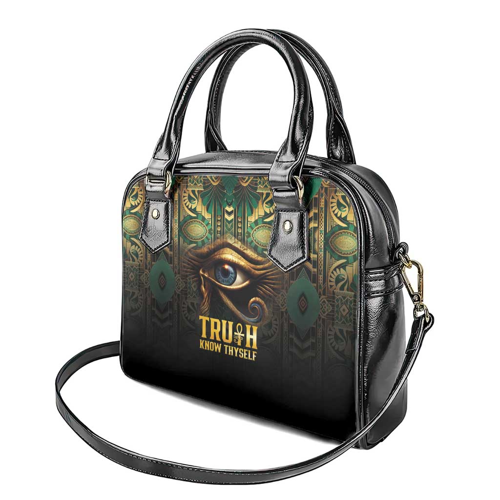 Egypt Eye of Horus Shoulder Handbag Golden Ancient Egypt Pattern