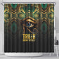 Egypt Eye of Horus Shower Curtain Golden Ancient Egypt Pattern