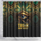 Egypt Eye of Horus Shower Curtain Golden Ancient Egypt Pattern