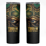 Egypt Eye of Horus Skinny Tumbler Golden Ancient Egypt Pattern
