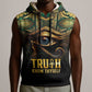 Egypt Eye of Horus Sleeveless Hoodie Golden Ancient Egypt Pattern - African Pride
