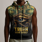 Egypt Eye of Horus Sleeveless Zip Hoodie Golden Ancient Egypt Pattern - African Pride