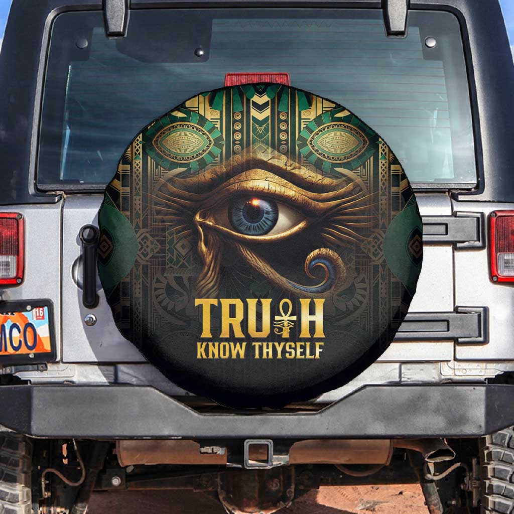 Egypt Eye of Horus Spare Tire Cover Golden Ancient Egypt Pattern