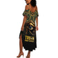 Egypt Eye of Horus Summer Maxi Dress Golden Ancient Egypt Pattern