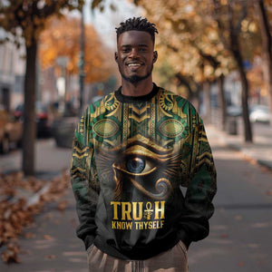 Egypt Eye of Horus Sweatshirt Golden Ancient Egypt Pattern
