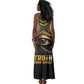 Egypt Eye of Horus Tank Maxi Dress Golden Ancient Egypt Pattern