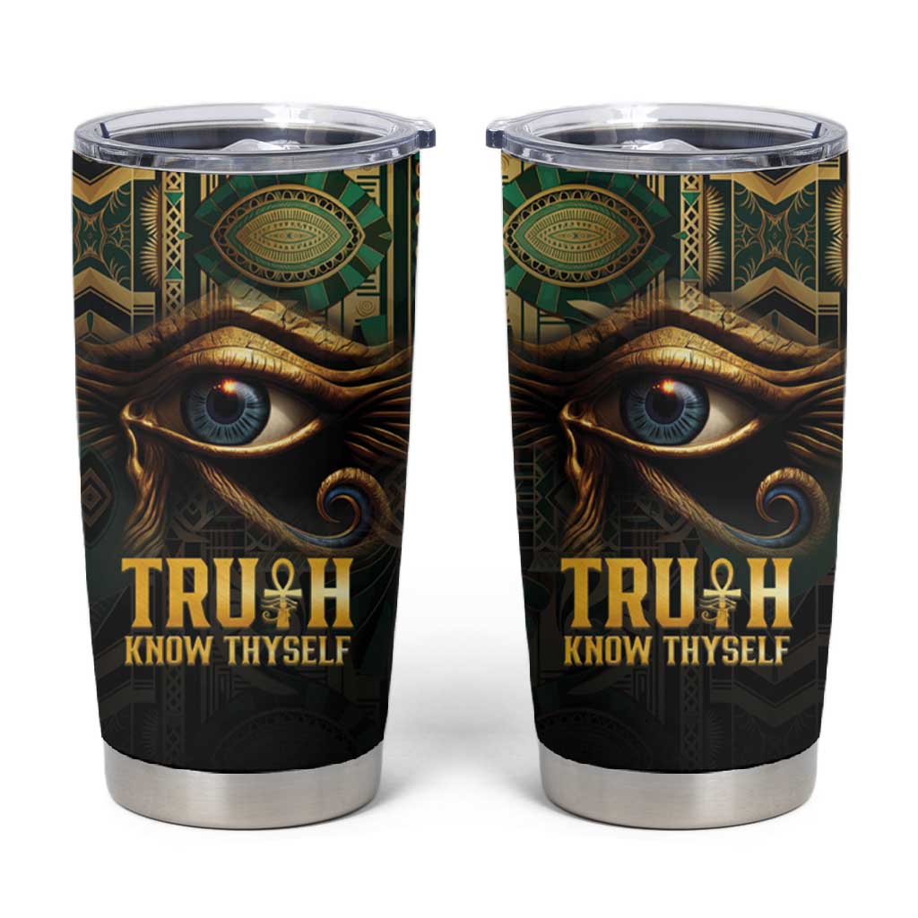 Egypt Eye of Horus Tumbler Cup Golden Ancient Egypt Pattern