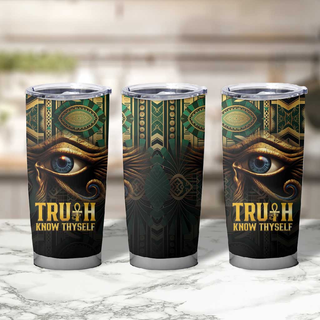 Egypt Eye of Horus Tumbler Cup Golden Ancient Egypt Pattern
