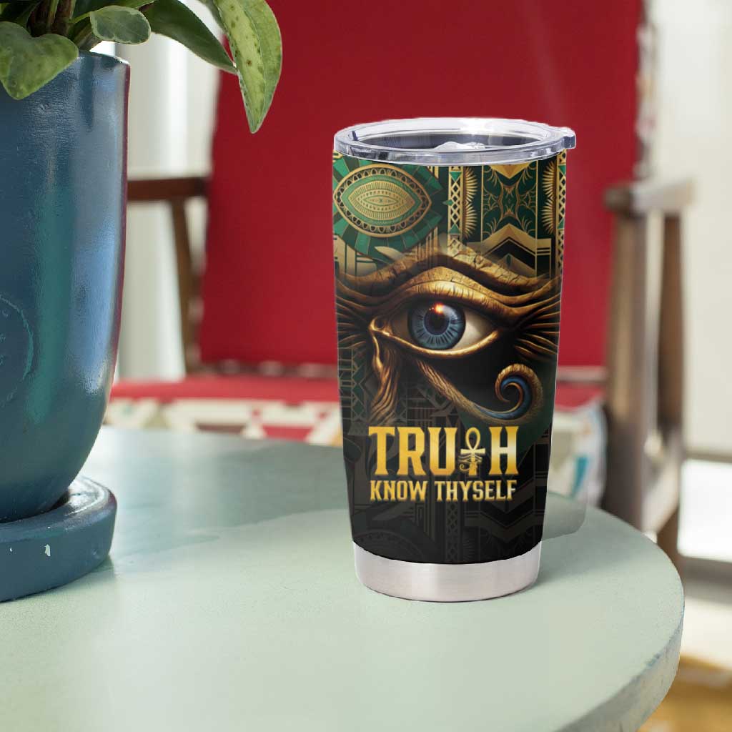 Egypt Eye of Horus Tumbler Cup Golden Ancient Egypt Pattern