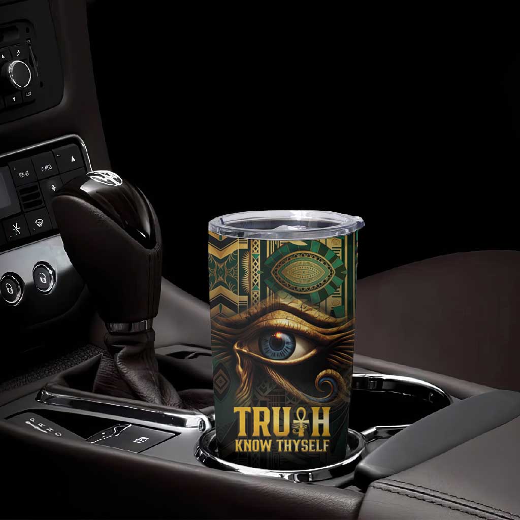 Egypt Eye of Horus Tumbler Cup Golden Ancient Egypt Pattern