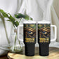 Egypt Eye of Horus Tumbler With Handle Golden Ancient Egypt Pattern