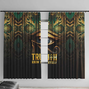 Egypt Eye of Horus Window Curtain Golden Ancient Egypt Pattern