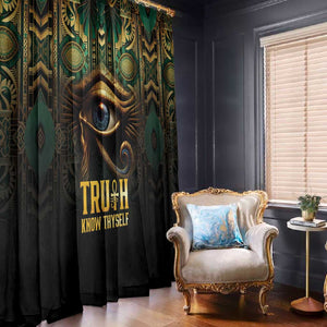 Egypt Eye of Horus Window Curtain Golden Ancient Egypt Pattern