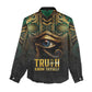 Egypt Eye of Horus Women Casual Shirt Golden Ancient Egypt Pattern