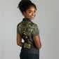 Egypt Eye of Horus Women Polo Shirt Golden Ancient Egypt Pattern