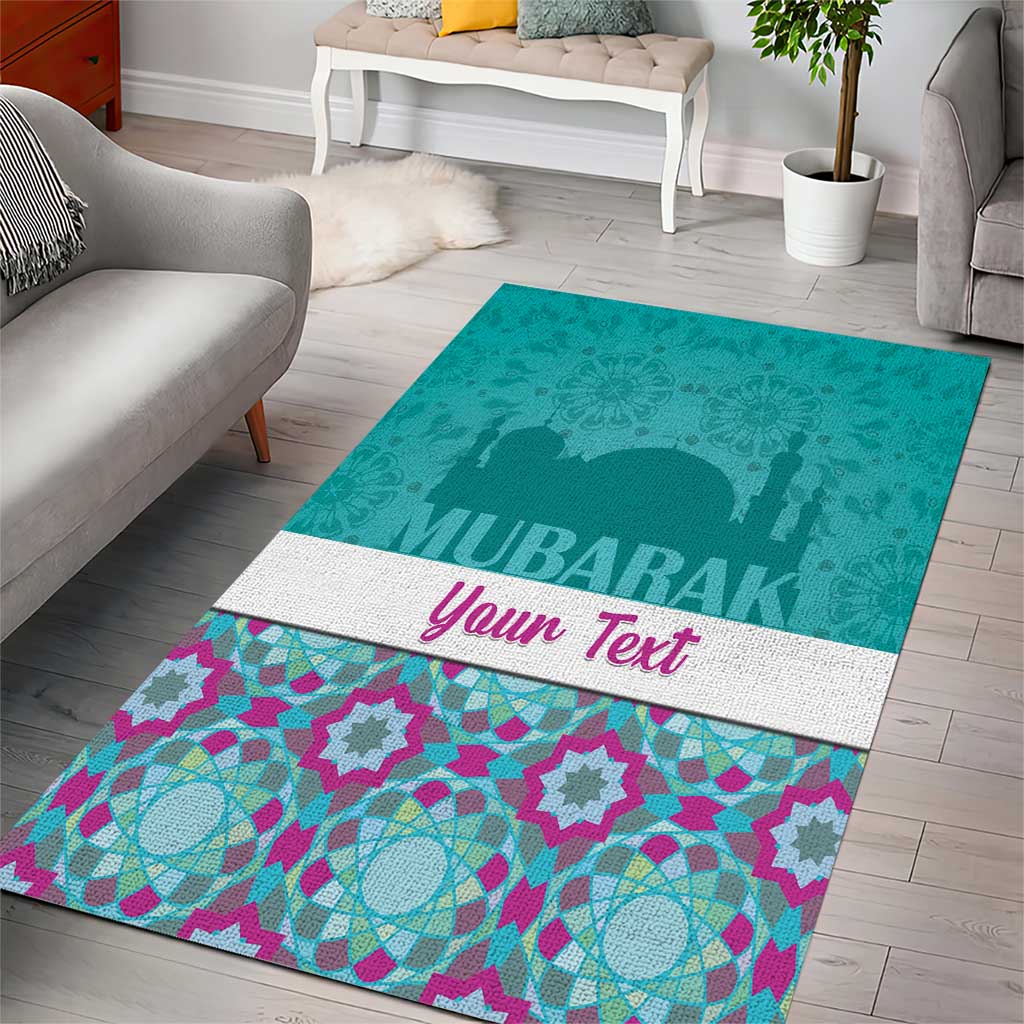 Personalised Eid al-Fitr Area Rug Eid Mubarak