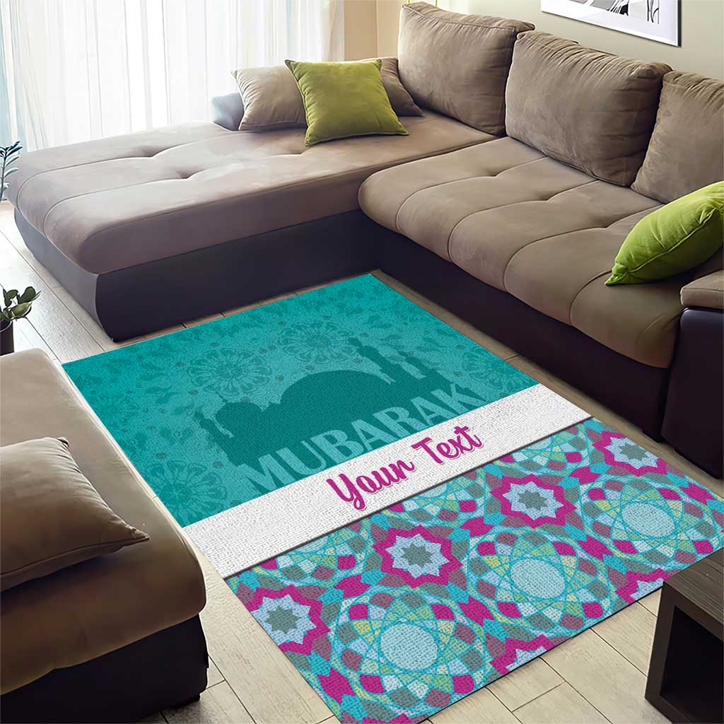 Personalised Eid al-Fitr Area Rug Eid Mubarak